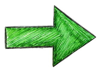 Marked green arrow isolated on background. Arrow marker isolated png transparent. arrow mark hand drawn. Arrows icon. Arrow drawn with black marker on white background