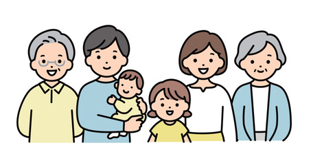 幸せな家族のイラスト素材