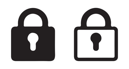 Set of lock icon. vector illustration EPS 10