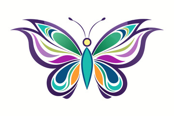 Butterfly on a white background