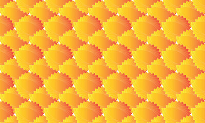  Vector art of seamless pattern of overlapping yellow starburst shapes creating a textured and vibrant surface