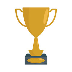 Golden trophy symbolizing achievement, placed on a minimalistic background with soft lighting