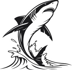 Fototapeta premium Stylized black and white graphic of a stylized object isolated on white background