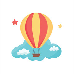 Fototapeta premium Colorful hot air balloon in the sky