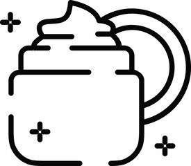Minimalistic Rounded Modern Line Art Sun sunscreen care cream Icon