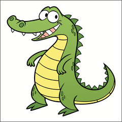 cartoon crocodile with a smile
