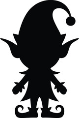 christmas all silhouetti black vector