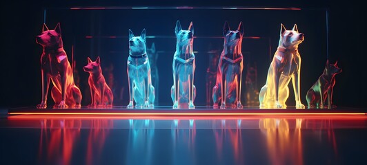 Tiny figures from life Cerberus,generative AI