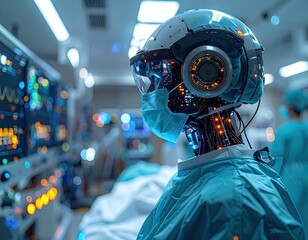 Robotic Surgeon in Operating Room with Augmented Reality Interface