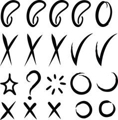 Adobe Illustrator Artwork Hand drawn vector arrow collection, Colorful Freehand Arrows Set

