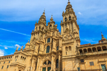 Obraz premium Facade of Santiago de Compostela Cathedral in Galicia, Spain