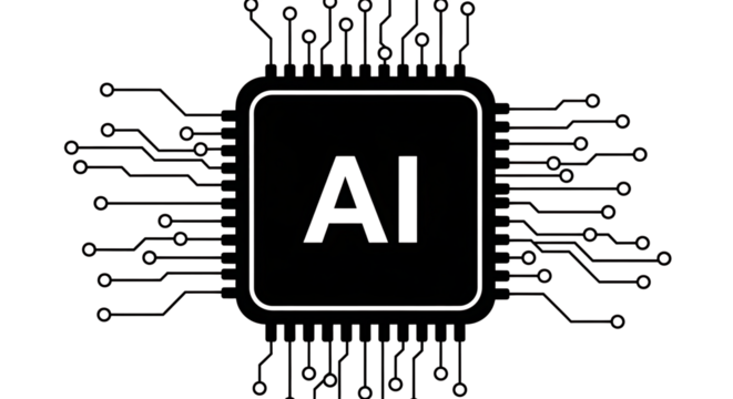 Abstract circuit board pattern isolated on transparent background