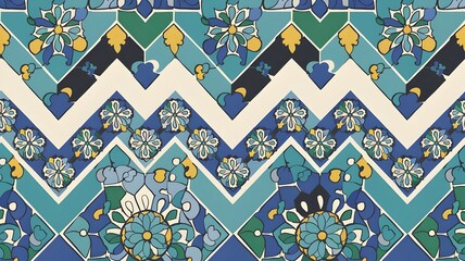Floral Chevron Pattern