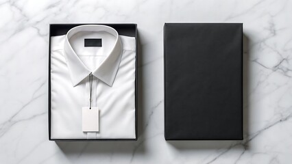 Crisp white mens shirt in black box white shirt dress shirt