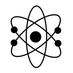 Atom Molecule line vector