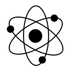 Atom Molecule line vector