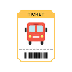 Bus Ticket Illustration. City Bus Ticket Vector Art. Bus Ticket Vector Collection