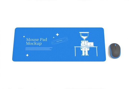 Large Desk Pad Mouse Mat Mockup