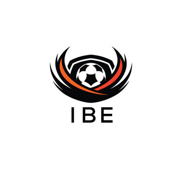 IBE Football Company logo. IBE football academy logo design for entrepreneur and business. IBE Branding Design best icon.
