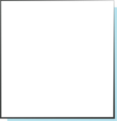 square solid white vector shape  on white background