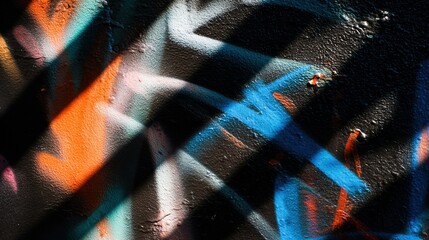 Urban wall adorned with vibrant paint splatters, embodying abstract street art energy.
