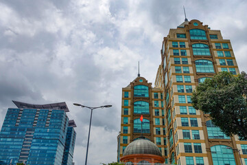 Skyscrapers and urban architecture in the city centre of Ho Chi Minh