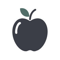  Stylized Apple Icon for Healthy Eating