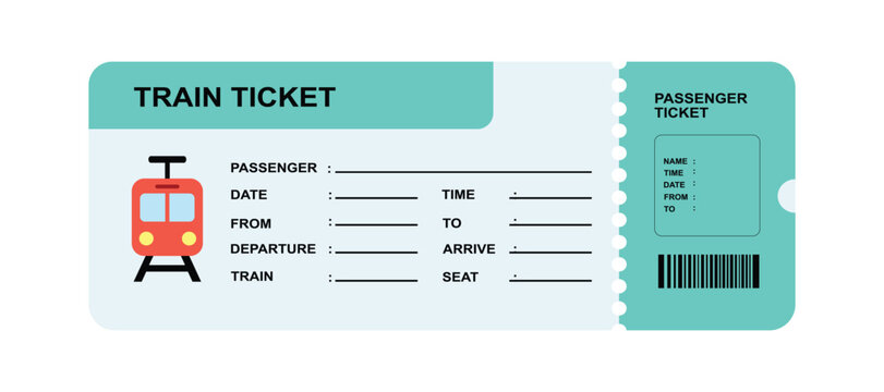 train ticket template printable