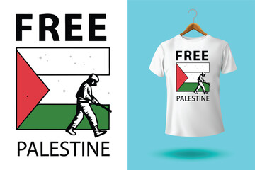 Free gaza free palestine t-shirt design