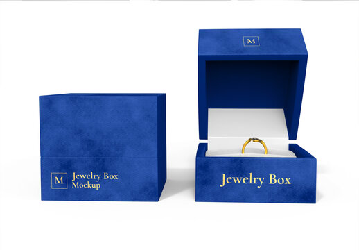 Premium Jewelry Box Ring Mockup