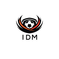 IDM Football Company logo. IDM football academy logo design for entrepreneur and business. IDM Branding Design best icon.
