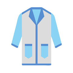  Lab Coat Flat Icon Design