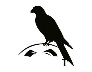 Bird Silhouette logo with white backgroun