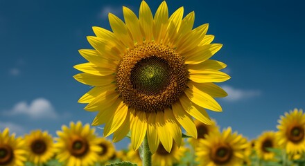 Obraz premium Sunflower blossoms outdoor sunny day