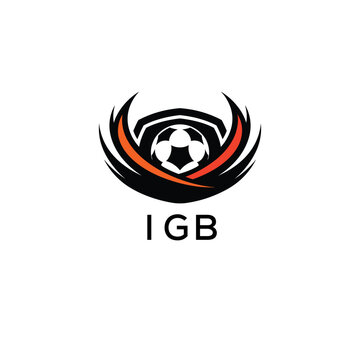 IGB Football Company logo. IGB football academy logo design for entrepreneur and business. IGB Branding Design best icon.

