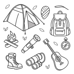 Camping & Outdoor Adventure Icons