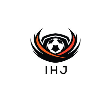 IHJ Football Company logo. IHJ football academy logo design for entrepreneur and business. IHJ Branding Design best icon.

