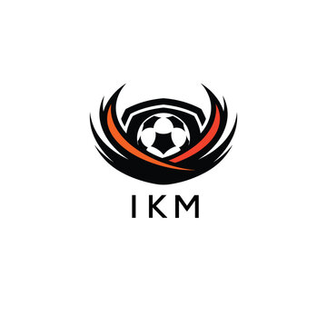 IKM Football Company logo. IKM football academy logo design for entrepreneur and business. IKM Branding Design best icon.

