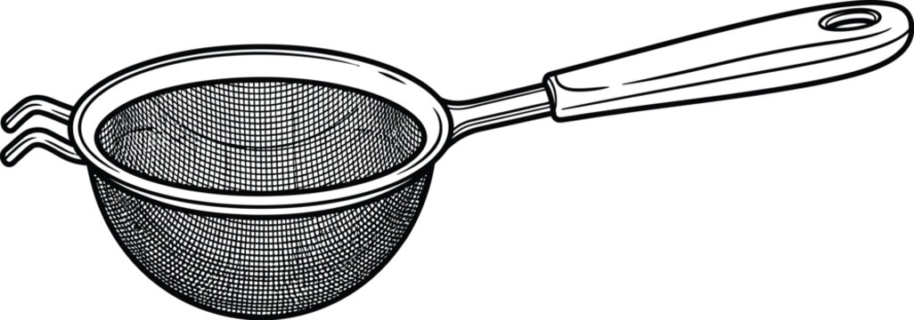 black and white strainer kitchen utensil clip art preview