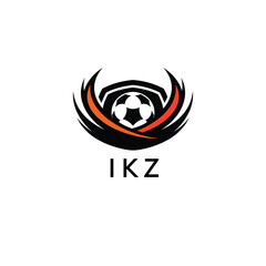 IKZ Football Company logo. IKZ football academy logo design for entrepreneur and business. IKZ Branding Design best icon.
