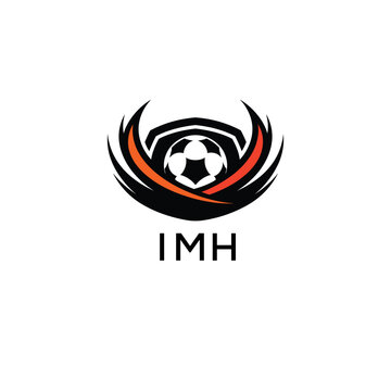 IMH Football Company logo. IMH football academy logo design for entrepreneur and business. IMH Branding Design best icon.

