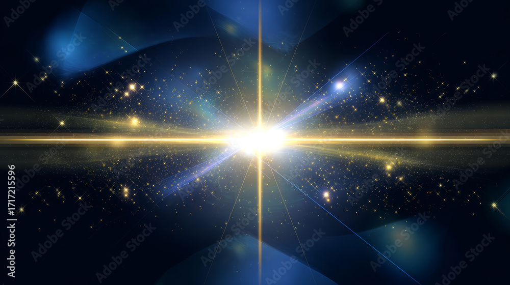 Wall mural exploding star in deep space galaxy background