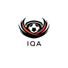 IQA Football Company logo. IQA football academy logo design for entrepreneur and business. IQA Branding Design best icon.
