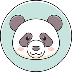 Obraz premium Cute Panda Face Vector Illustration for Animal Lovers
