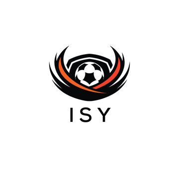 ISY Football Company logo. ISY football academy logo design for entrepreneur and business. ISY Branding Design best icon.
