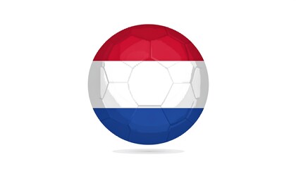 Netherlands Soccer Ball Flag Image.