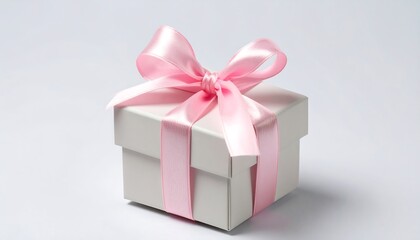 Fototapeta premium Gift box with pink ribbon