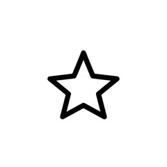 Obraz premium Simple star outline design for modern interface elements and graphic design projects, offering a versatile and clean aesthetic for various creative applications