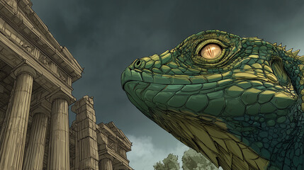 iguana on a tree