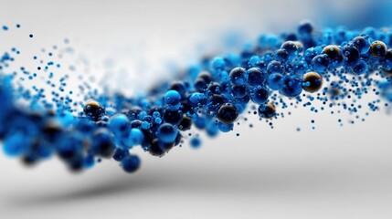 Blue Flowing Molecular Network for Genetic Research Tech Cover Vector